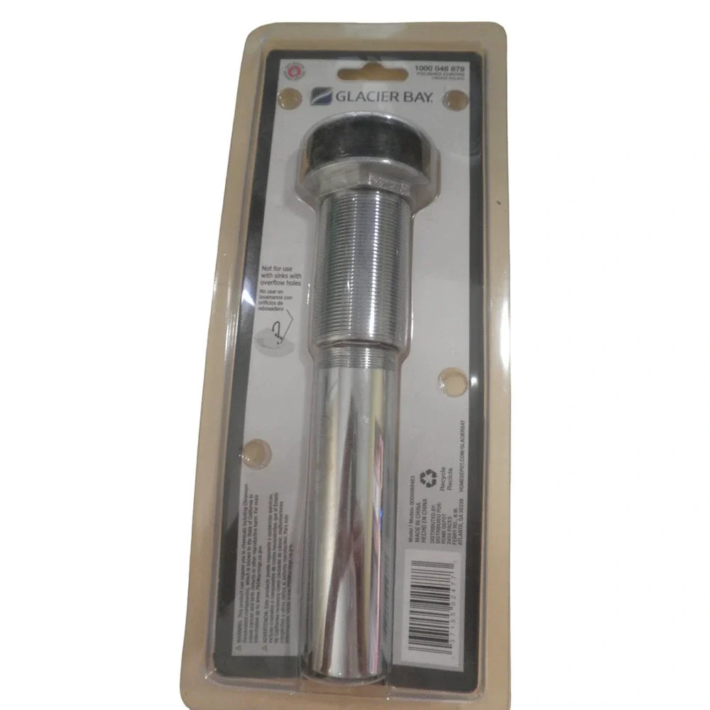 Glacier Bay 2-3/4 in. Lavatory Sink Brass Grid Drain without Overflow in Chrome